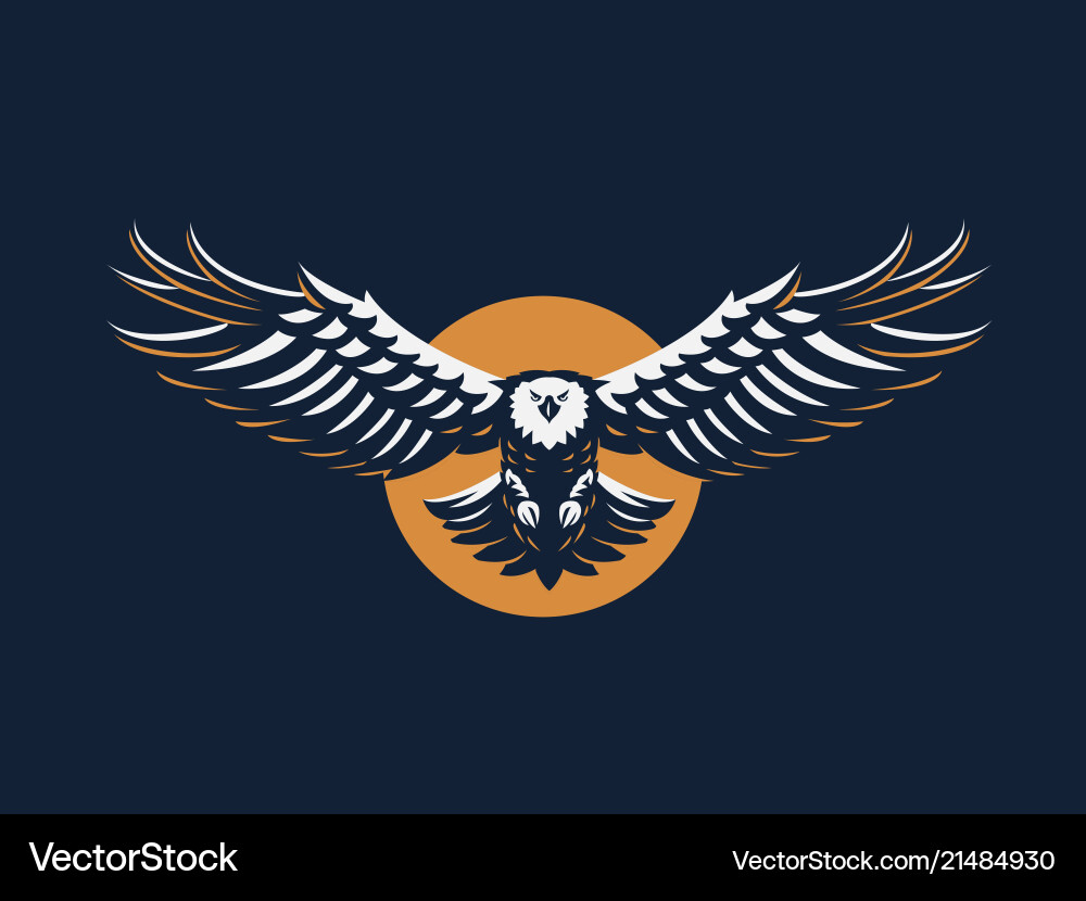 Flying eagle Royalty Free Vector Image - VectorStock