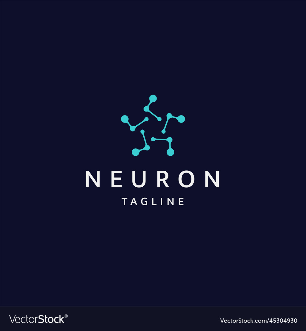 Neuro logo icon design template flat