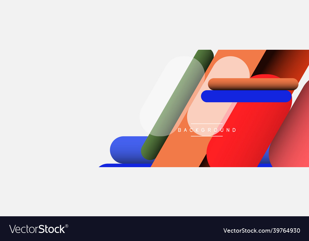 Overlapping round shapes and lines background vector image Overlapping round shapes and lines background