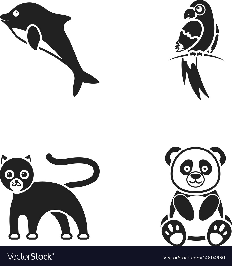 Pandapopugay panther dolphinanimal set