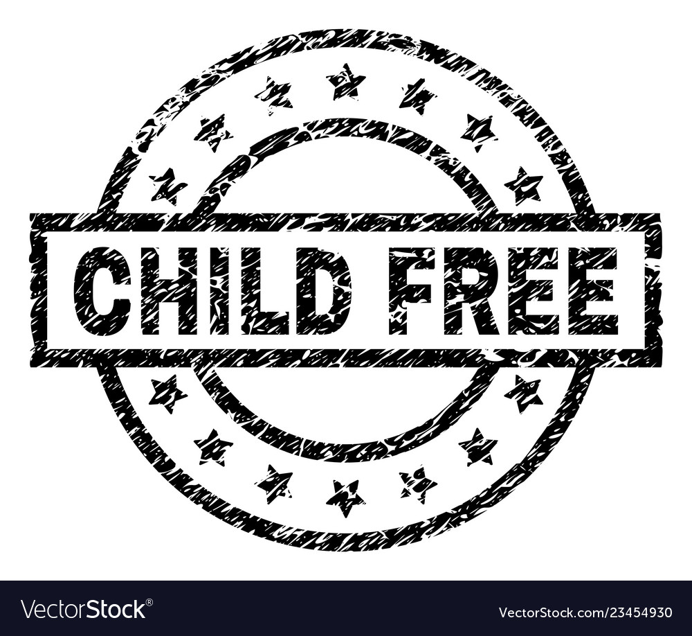 Scratched textured child free stamp seal