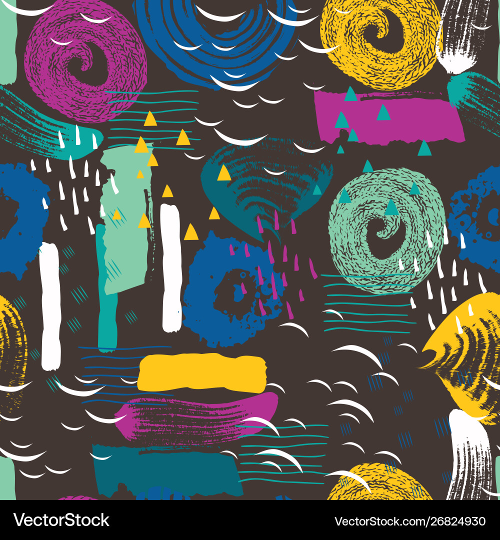 Seamless pattern with abstract shapes Royalty Free Vector
