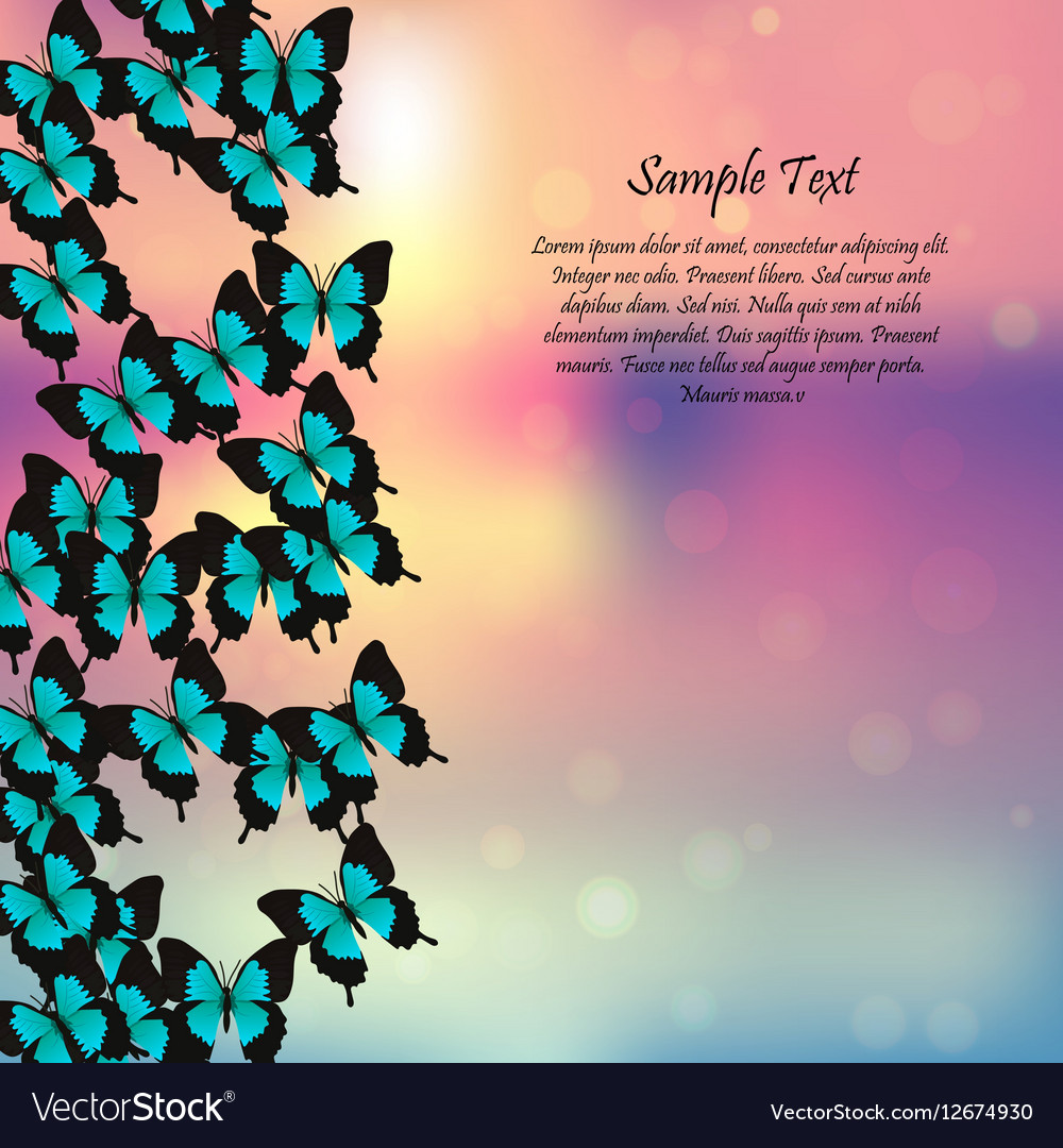 Spring background with butterflies