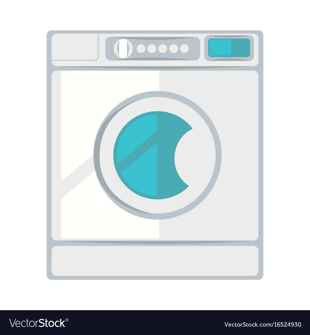 White Laundry Machine Royalty Free Vector Image