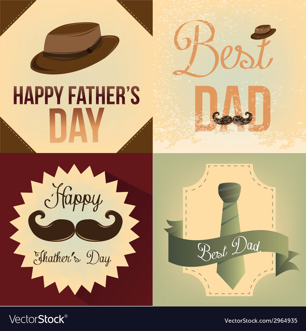 A set colored backgrounds with different objects Vector Image