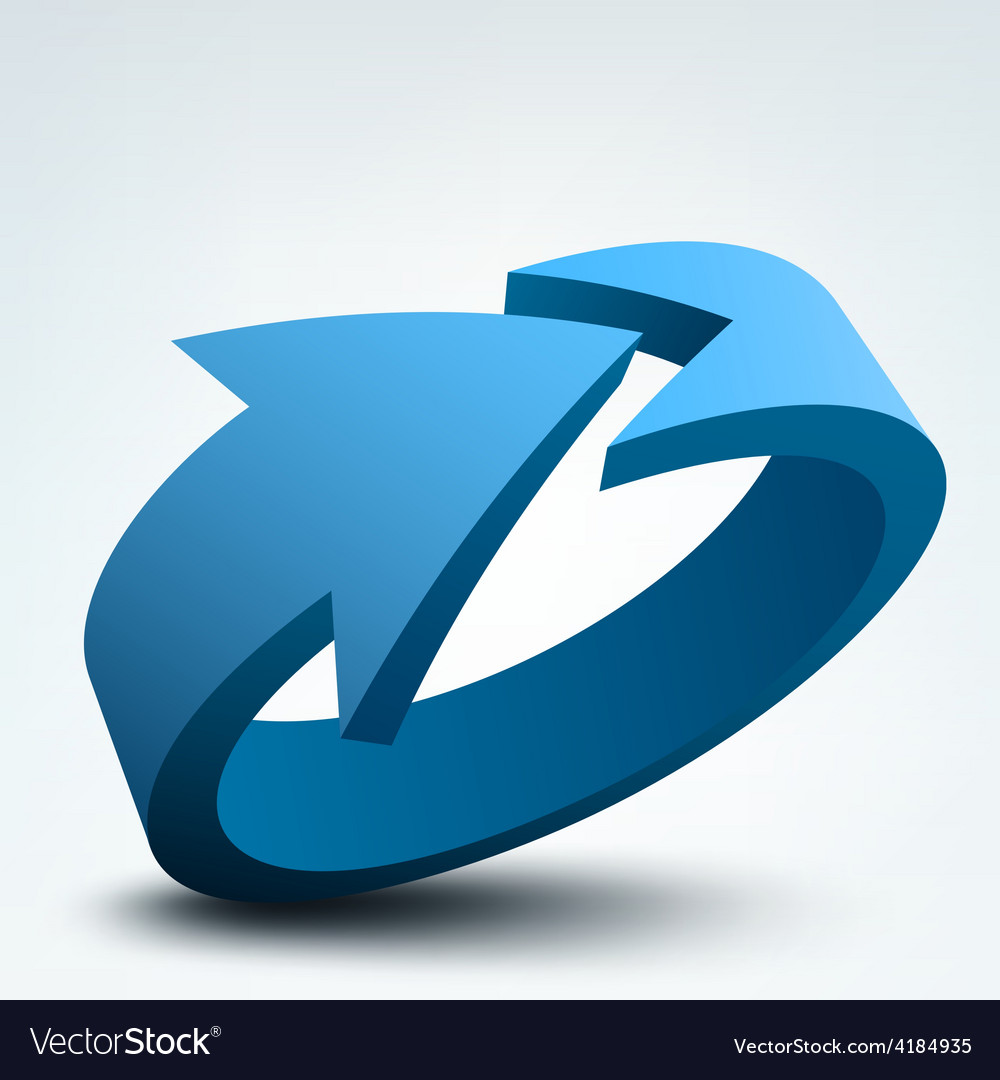 Abstract 3d arrow logo Royalty Free Vector Image
