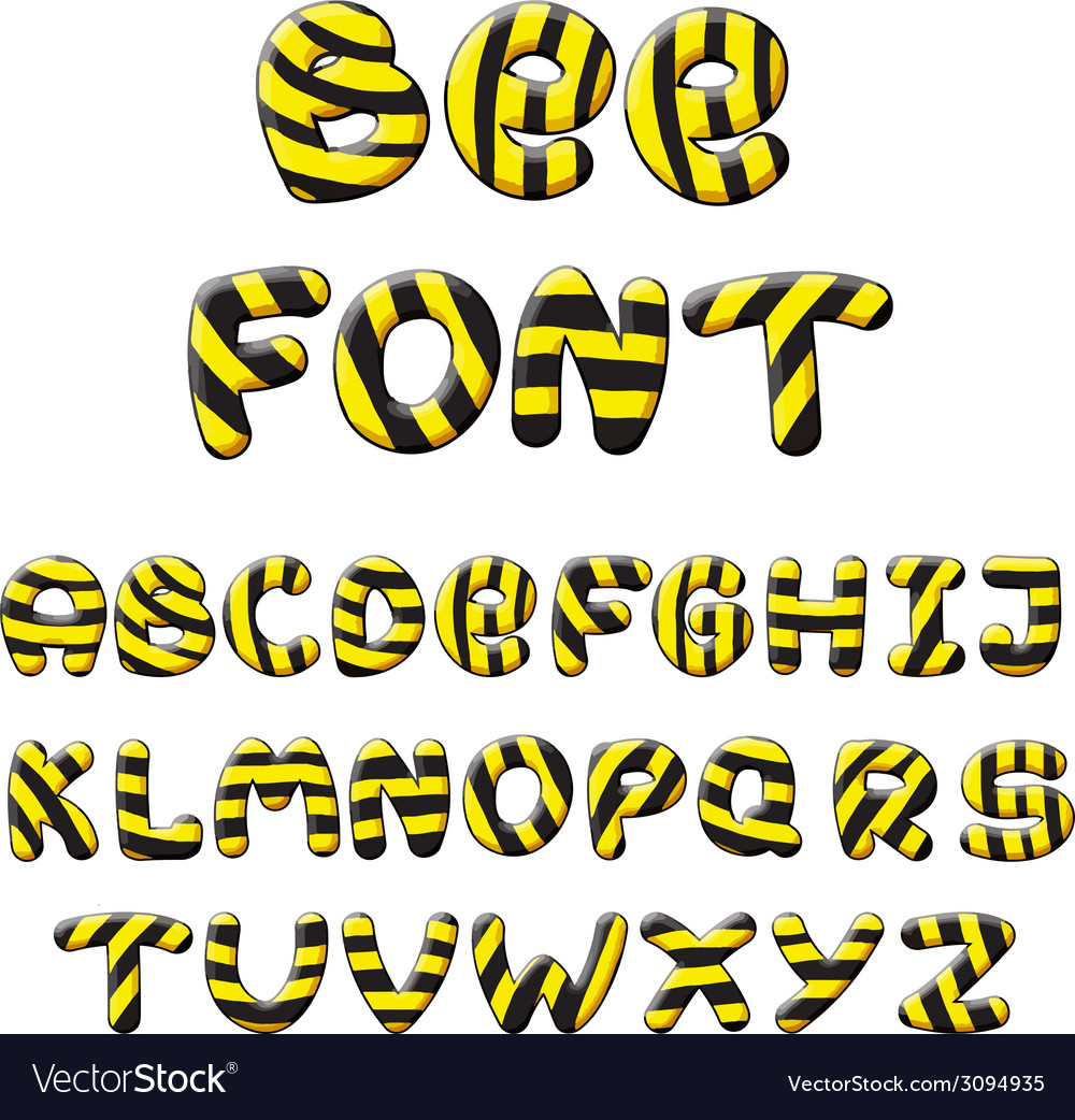 Printable Bee Alphabet Letters