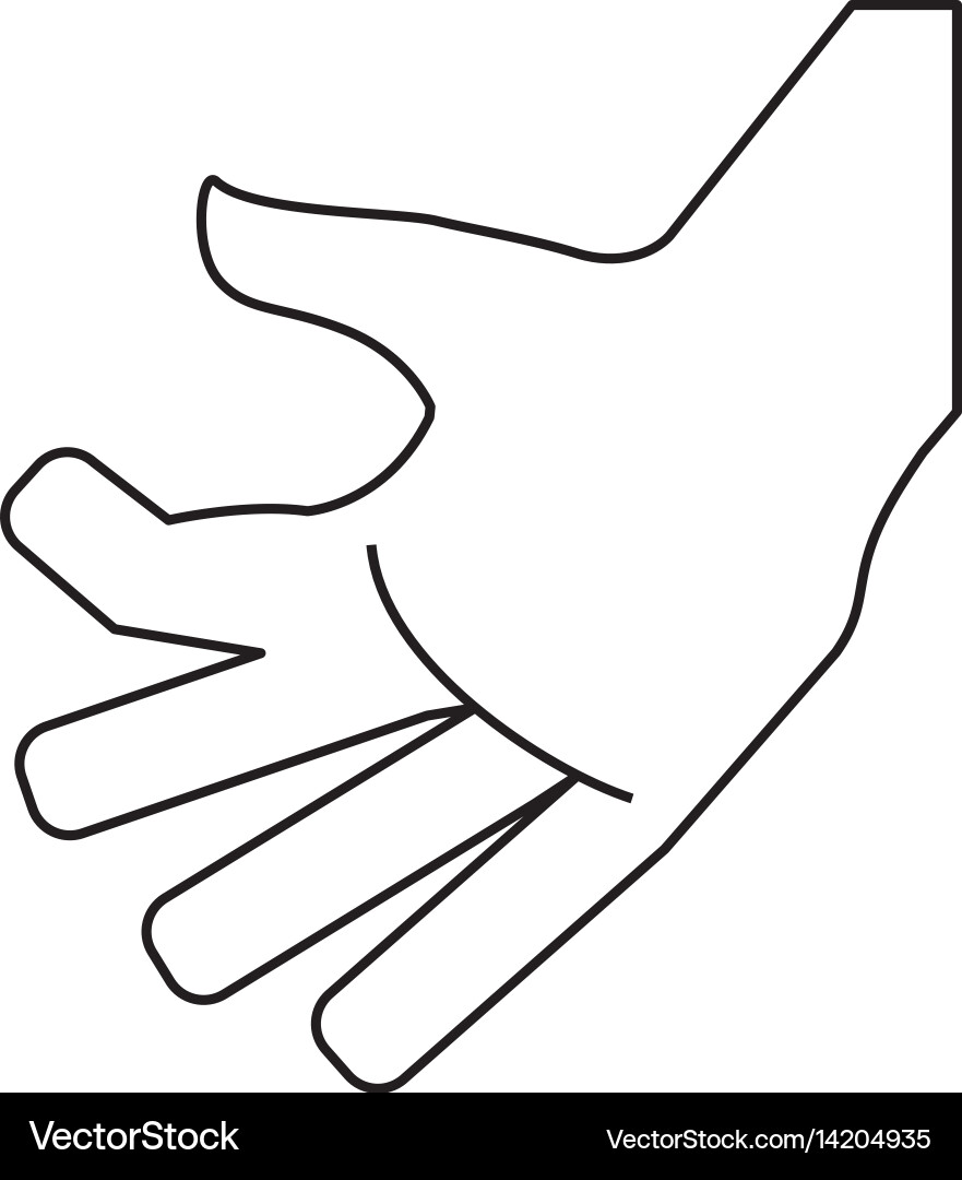 Hand holding something Royalty Free Vector Image