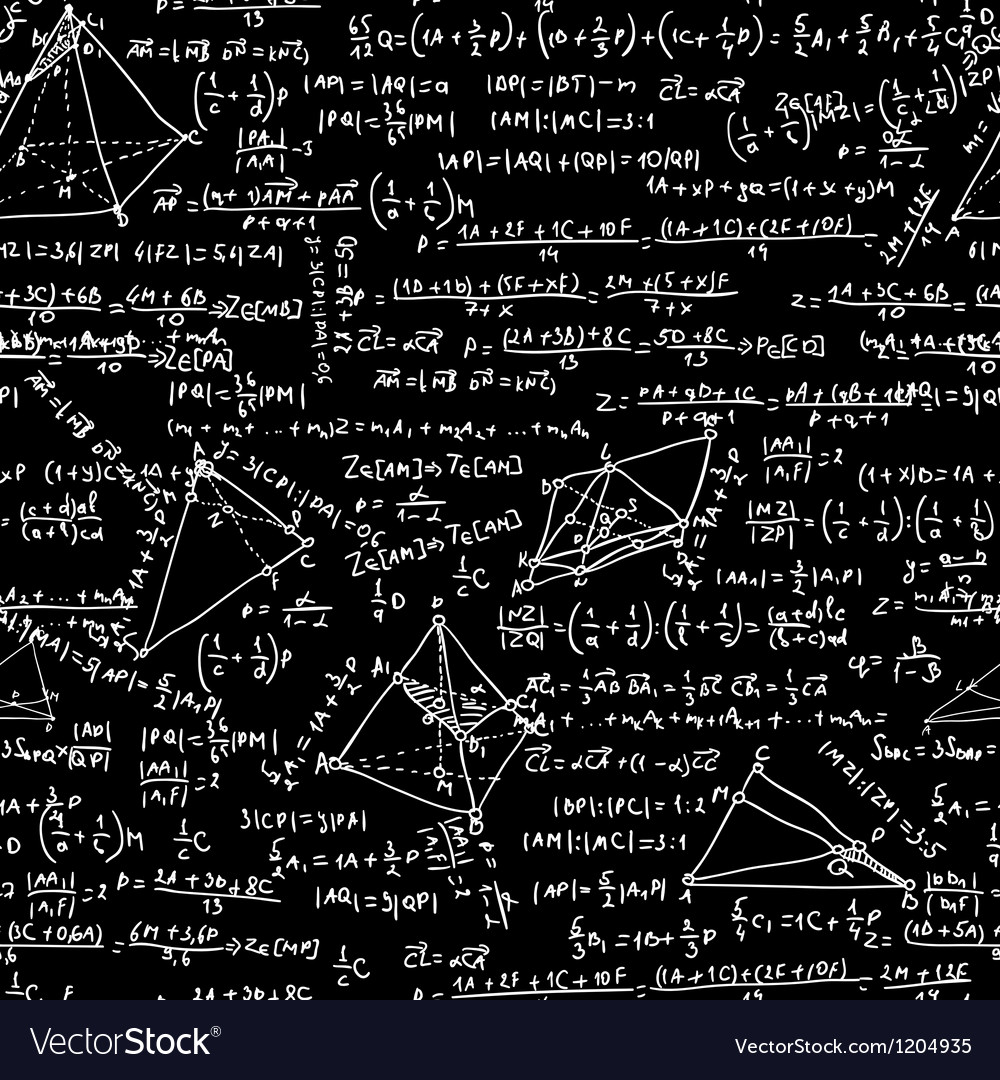 Maths Seamless Pattern - Chalkboard