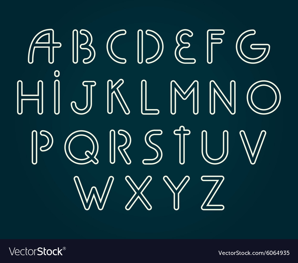 Retro font Royalty Free Vector Image - VectorStock