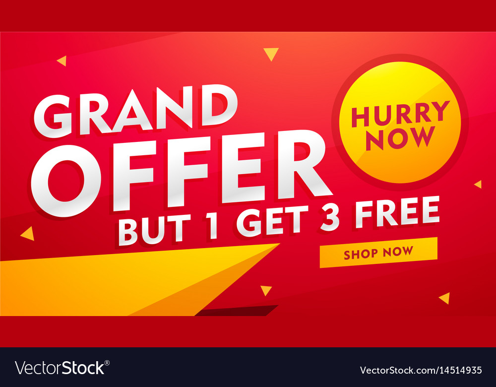 Stylish Banner Design With Offer Details For Vector Image