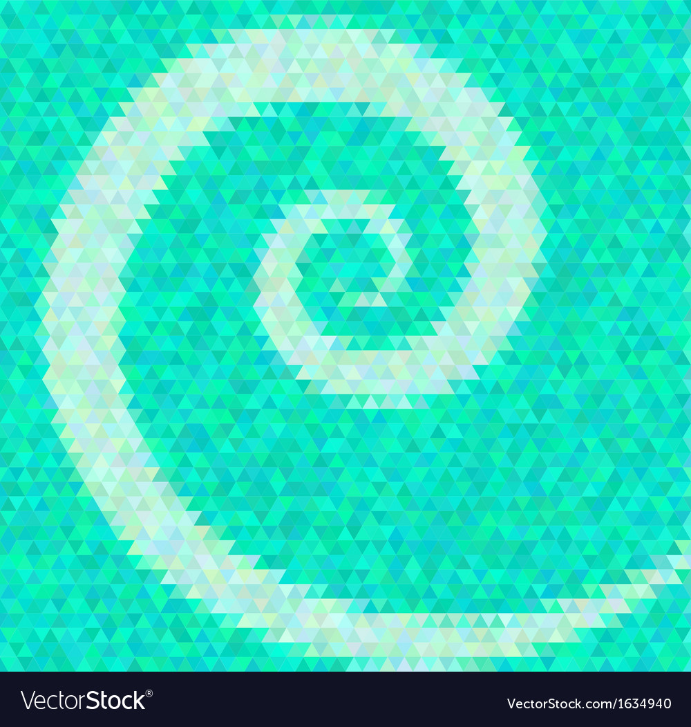 Abstract background polygin style inlay spiral