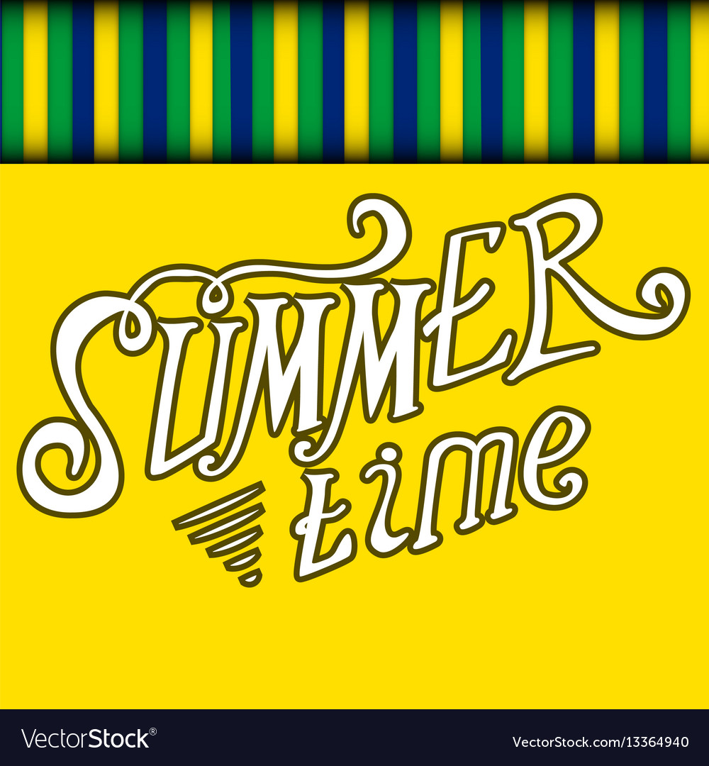 Colored summer time background Royalty Free Vector Image