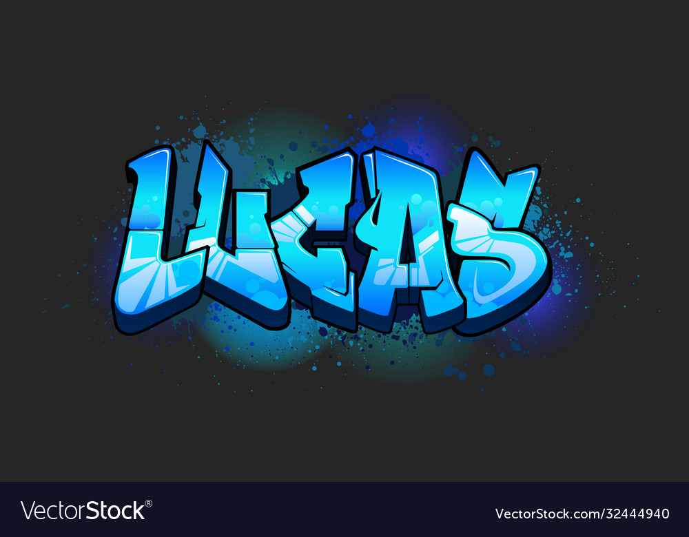 lucas-graffiti-name-design-royalty-free-vector-image