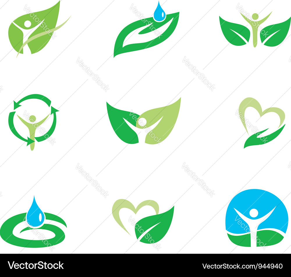 Organic set Royalty Free Vector Image - VectorStock
