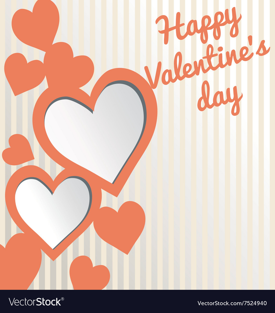 Valentines Day Card Love Symbol Royalty Free Vector Image