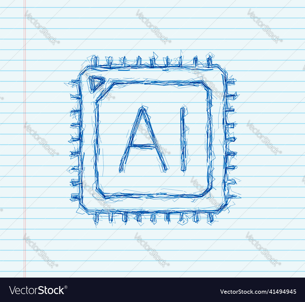 Artificial intelligence landing page ai icon