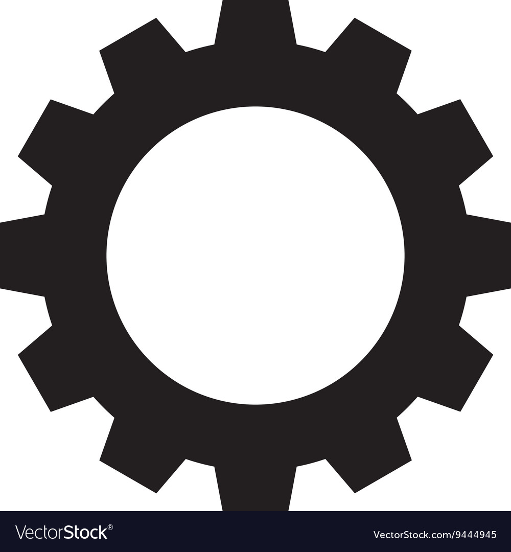 Download Black big gear Royalty Free Vector Image - VectorStock