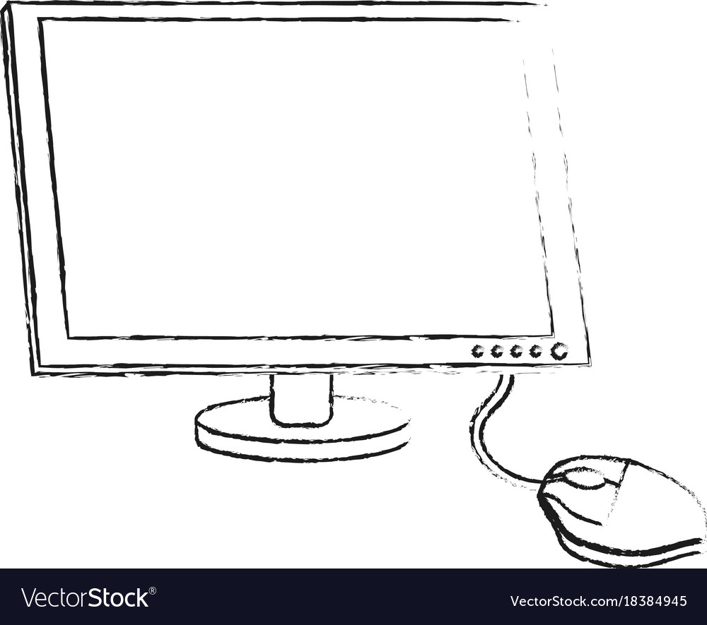 Computer monitor and mouse