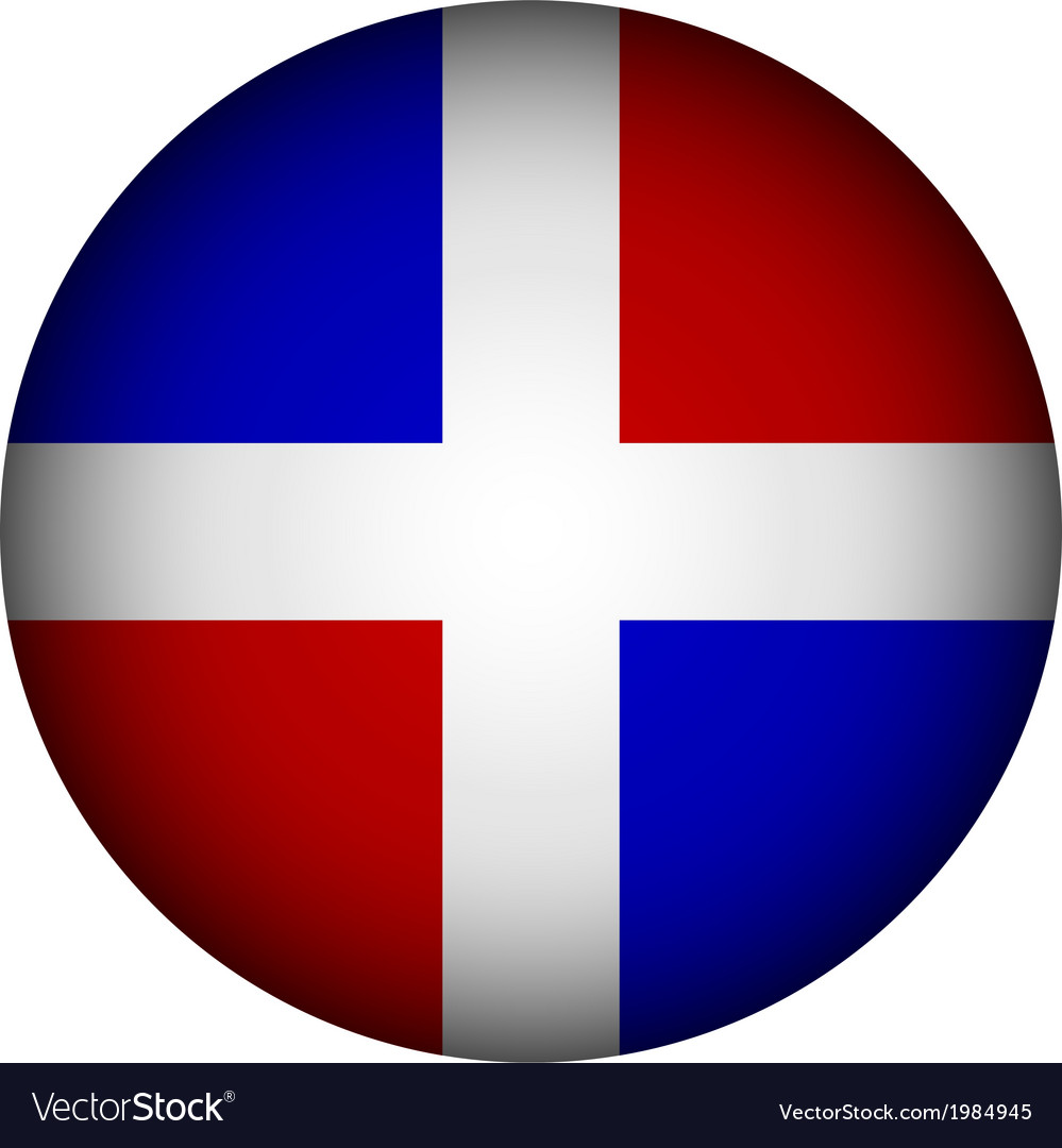 Dominican Republic Flag Button Royalty Free Vector Image