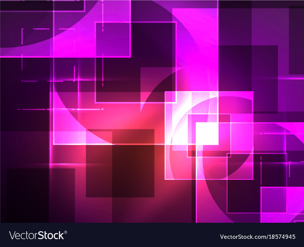 Glowing squares in the dark digital abstract