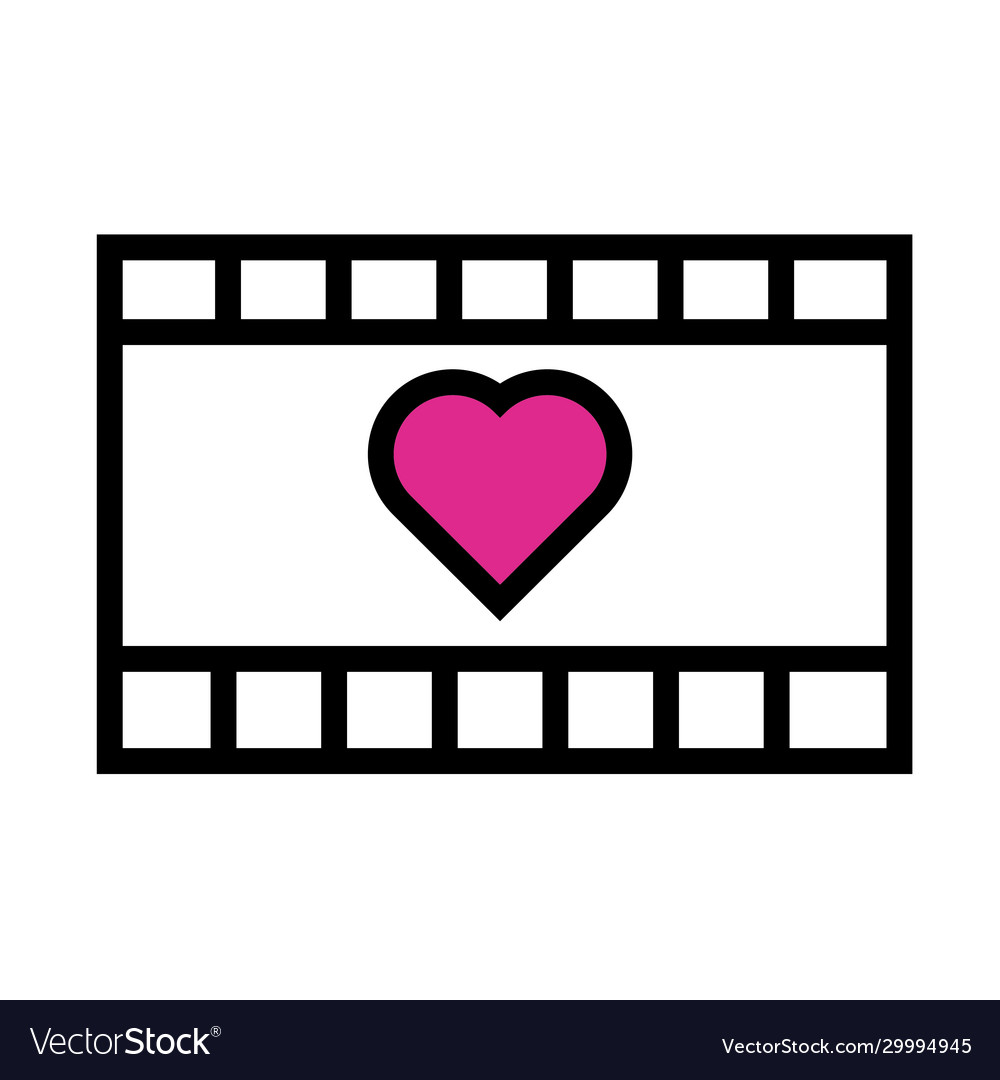 Frohe Valentinstag Bandfilm mit Herzlinie
