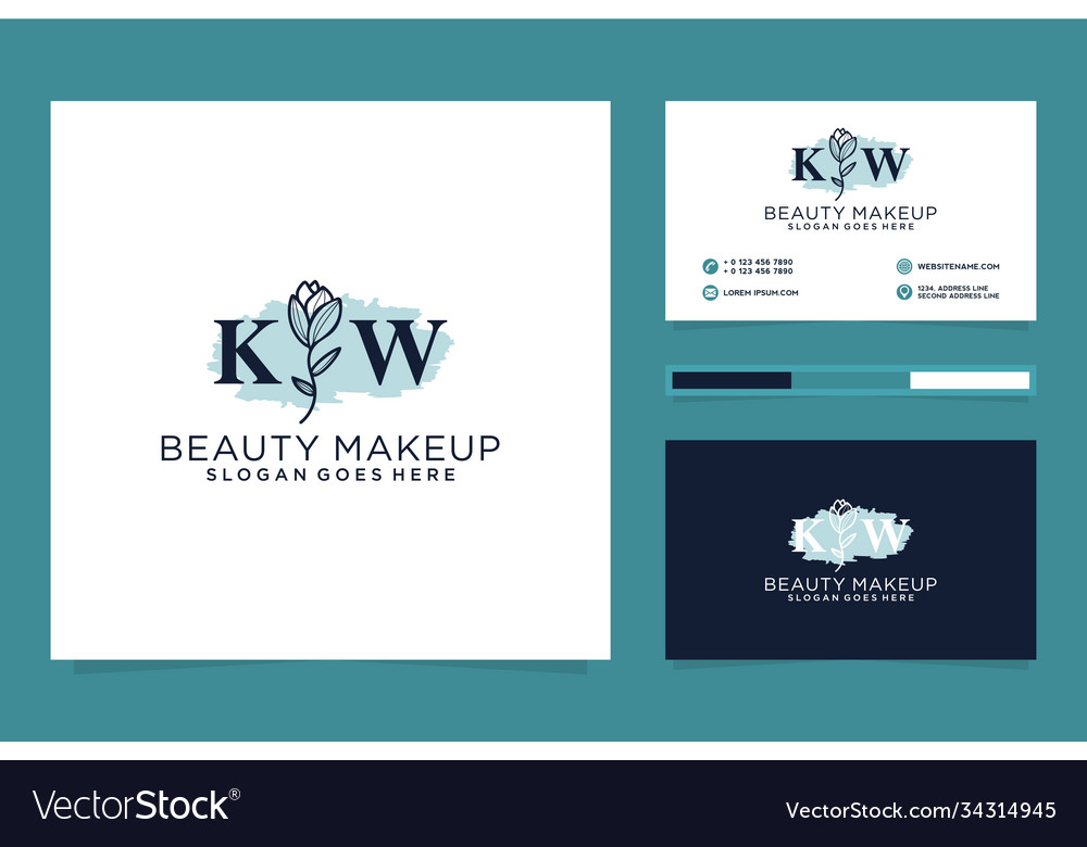 Ursprüngliche kw feminine Logo-Kollektionen und Geschäft vector image Ursprüngliche kw feminine Logo-Kollektionen und Geschäft