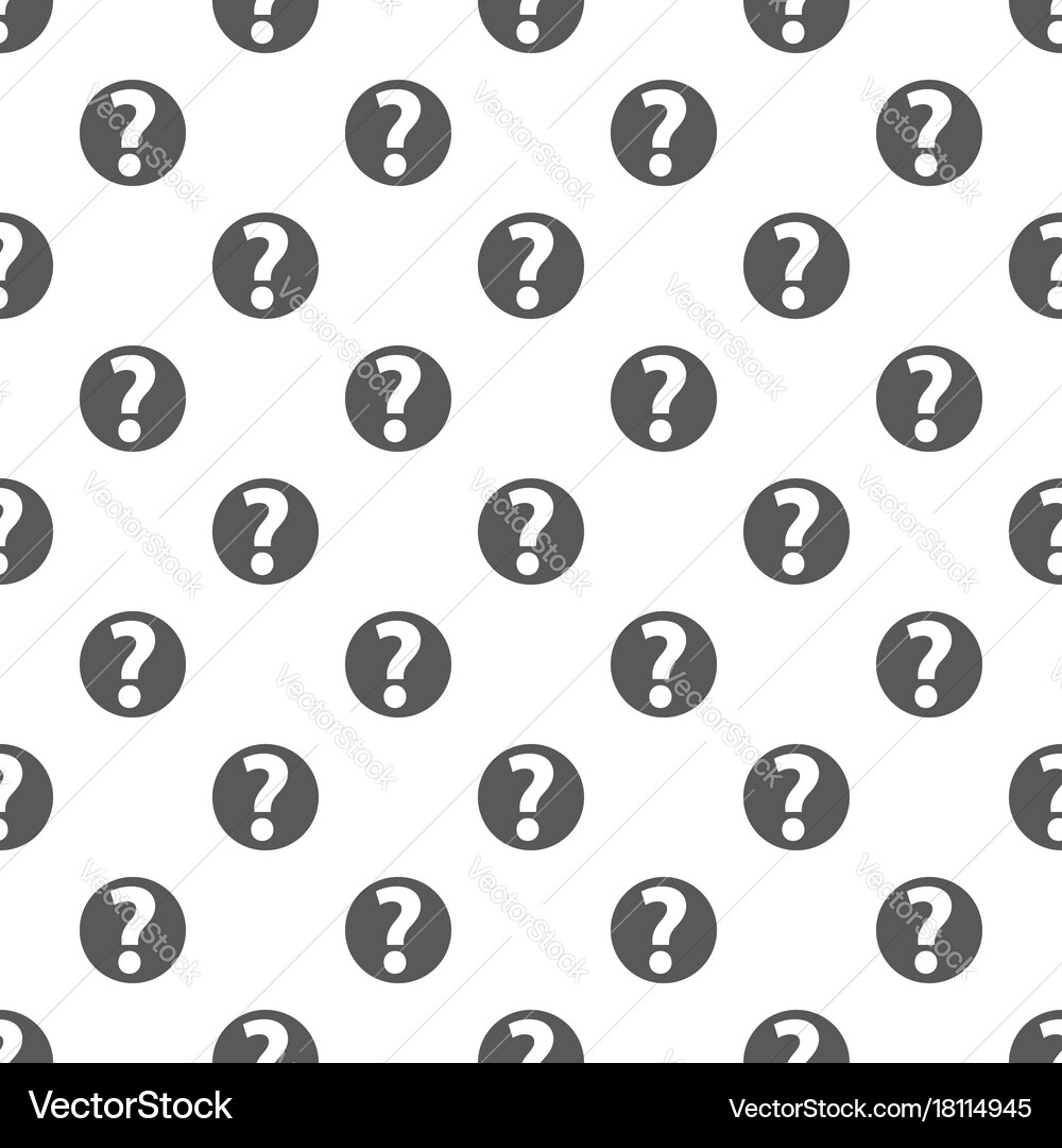 Question mark sign pattern seamless Royalty Free Vector