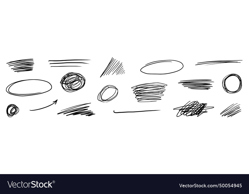 Scratch pen line scribble pencil Royalty Free Vector Image