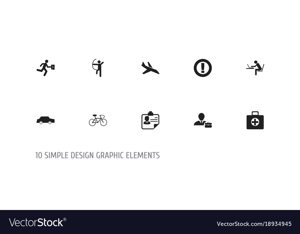 Set of 10 editable complex icons includes symbols