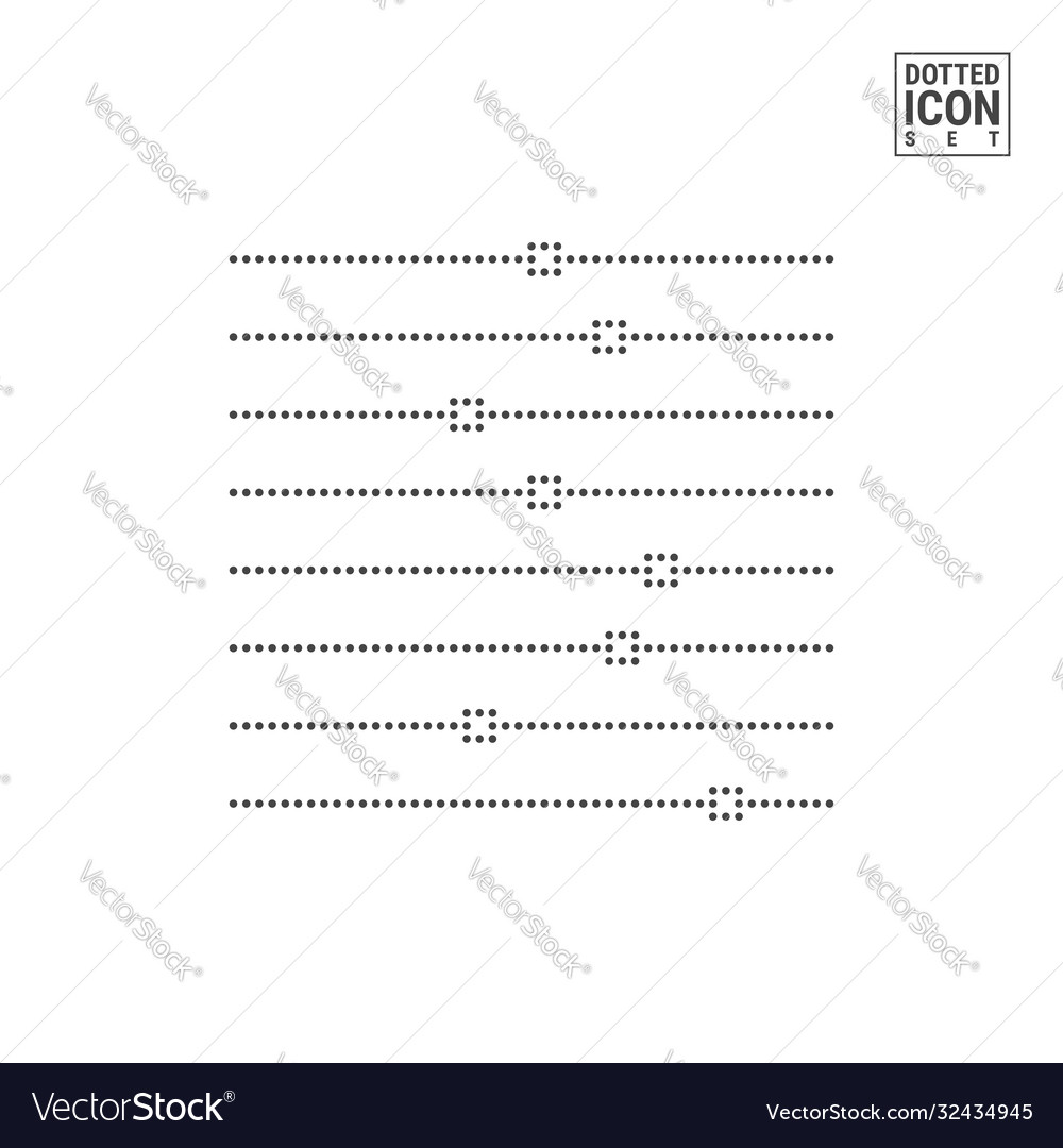 Sound mixer console dot pattern icon vector image Sound mixer console dot pattern icon