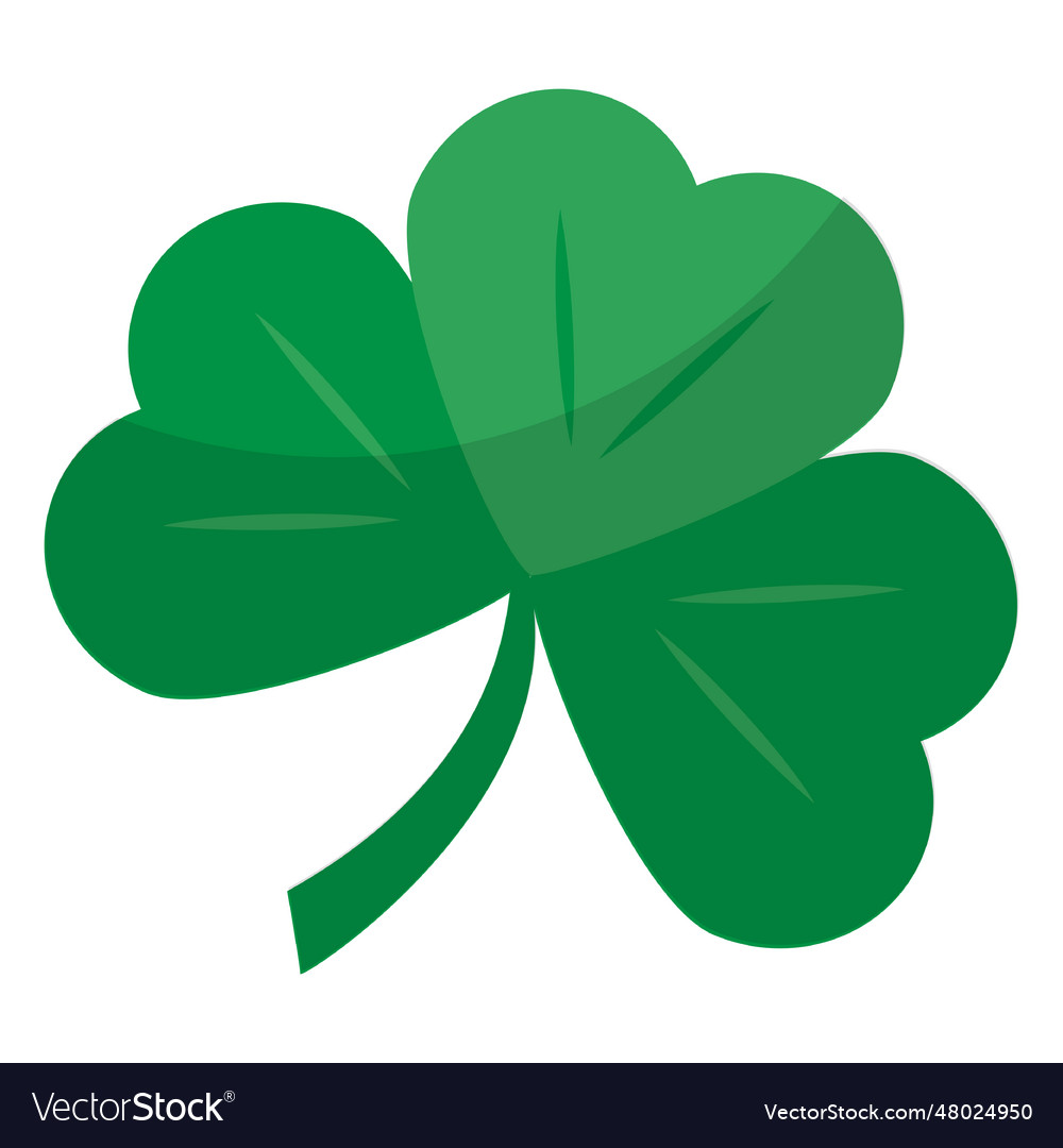 Clover leaf flat plant Royalty Free Vector Image