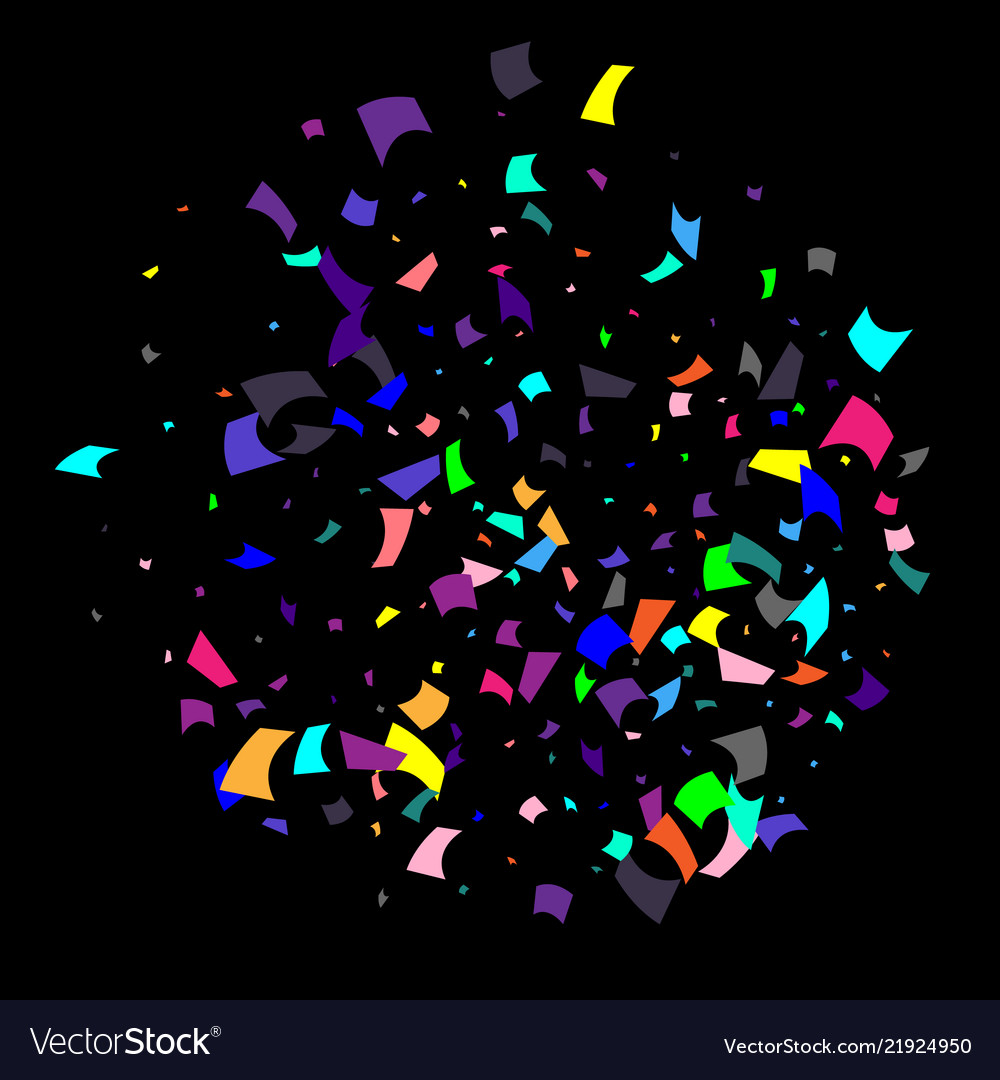 Colorful confetti on white background