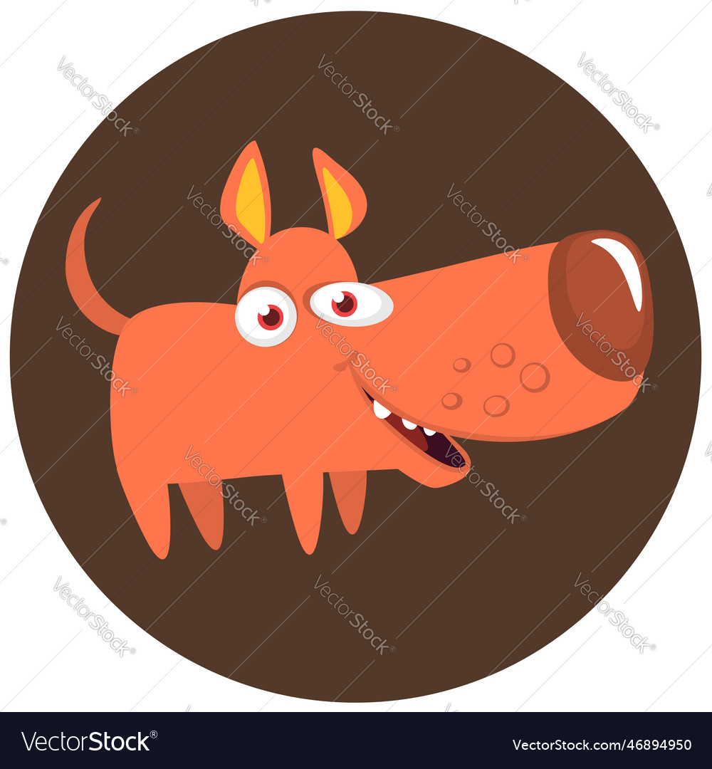 Niedlicher Cartoon lustiger Hund vector image Niedlicher Cartoon lustiger Hund