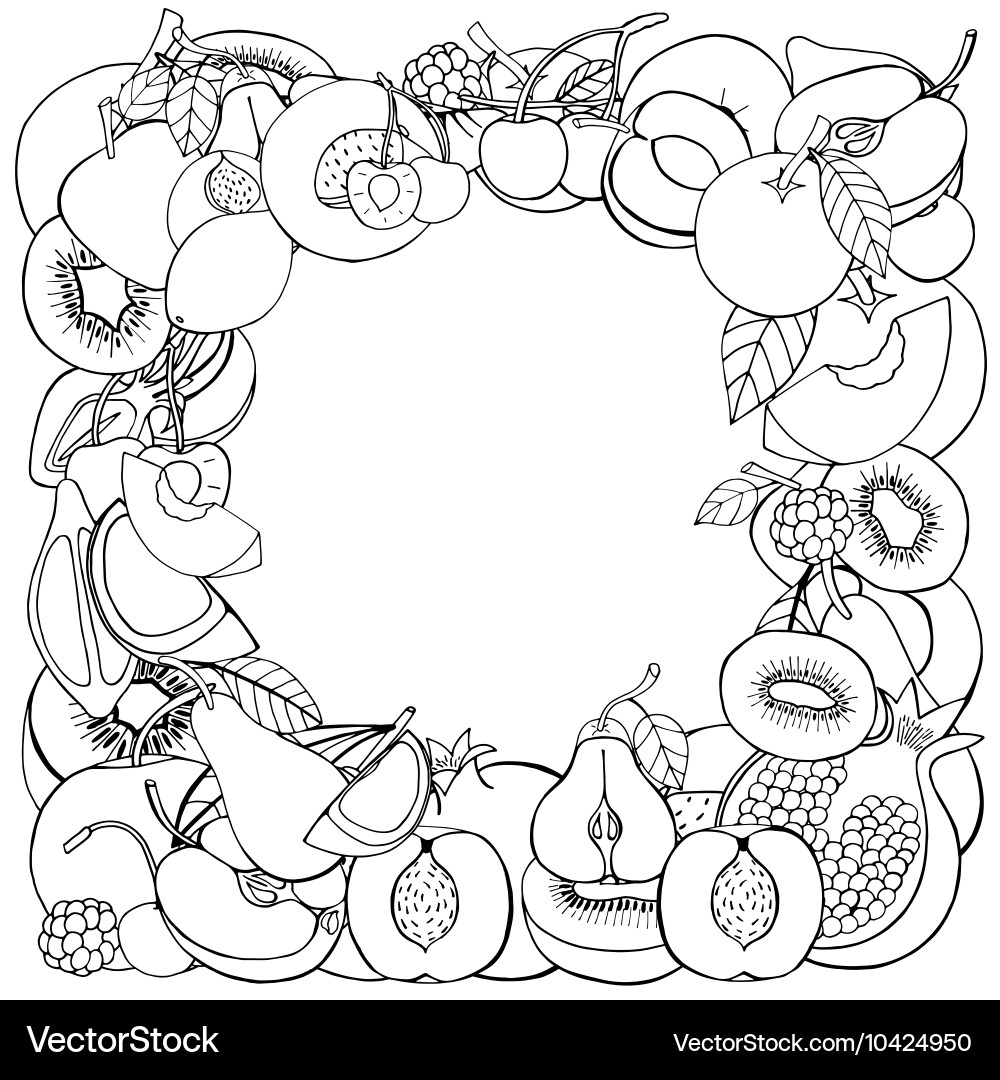Fruit frame Royalty Free Vector Image - VectorStock