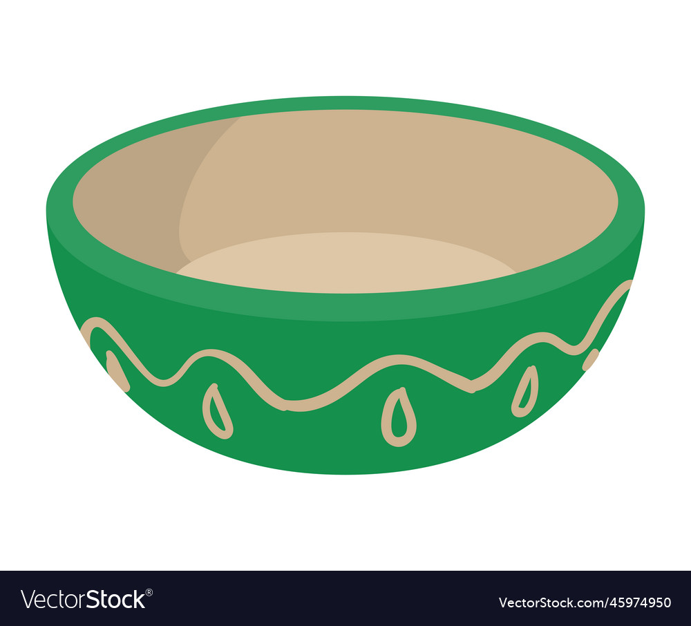 Green Dish Kitchen Utensil Royalty Free Vector Image