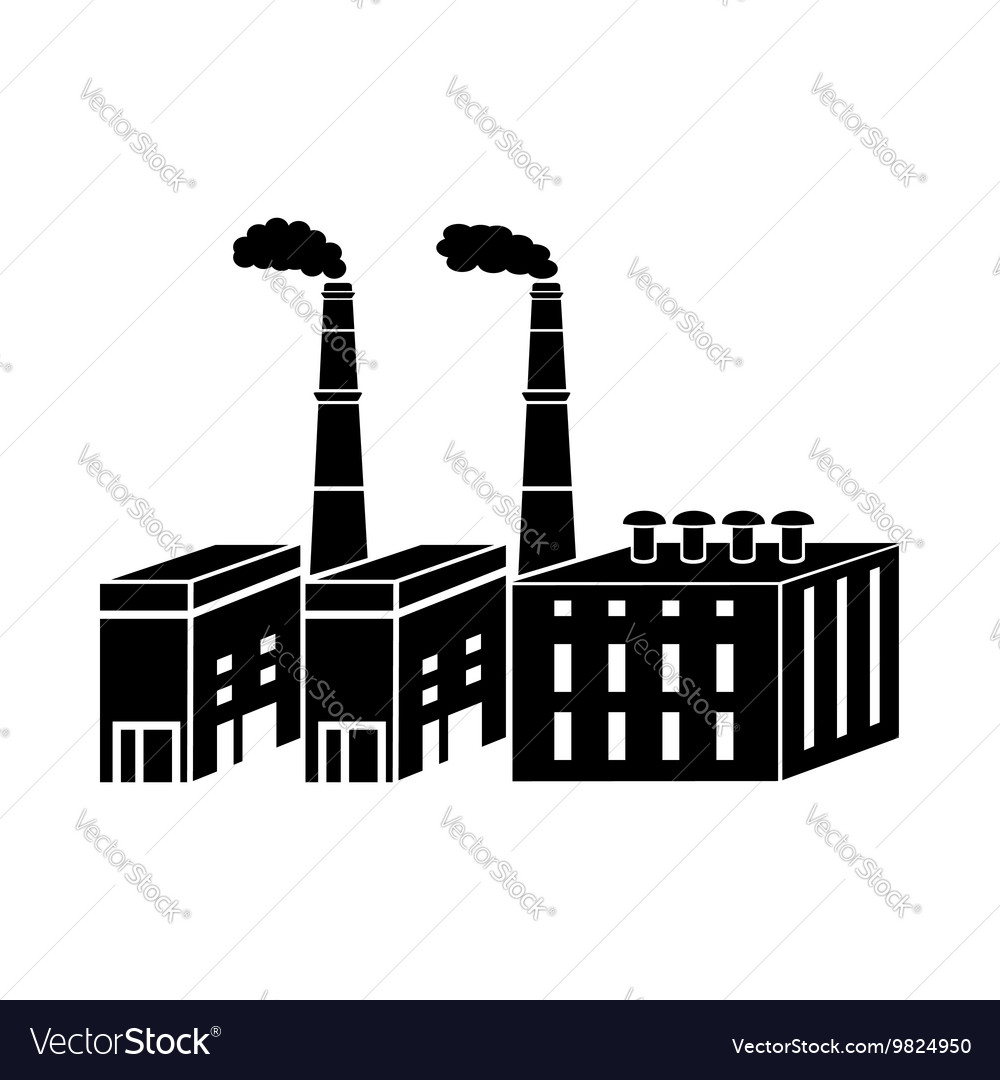 Large chemical plant icon simple style Royalty Free Vector