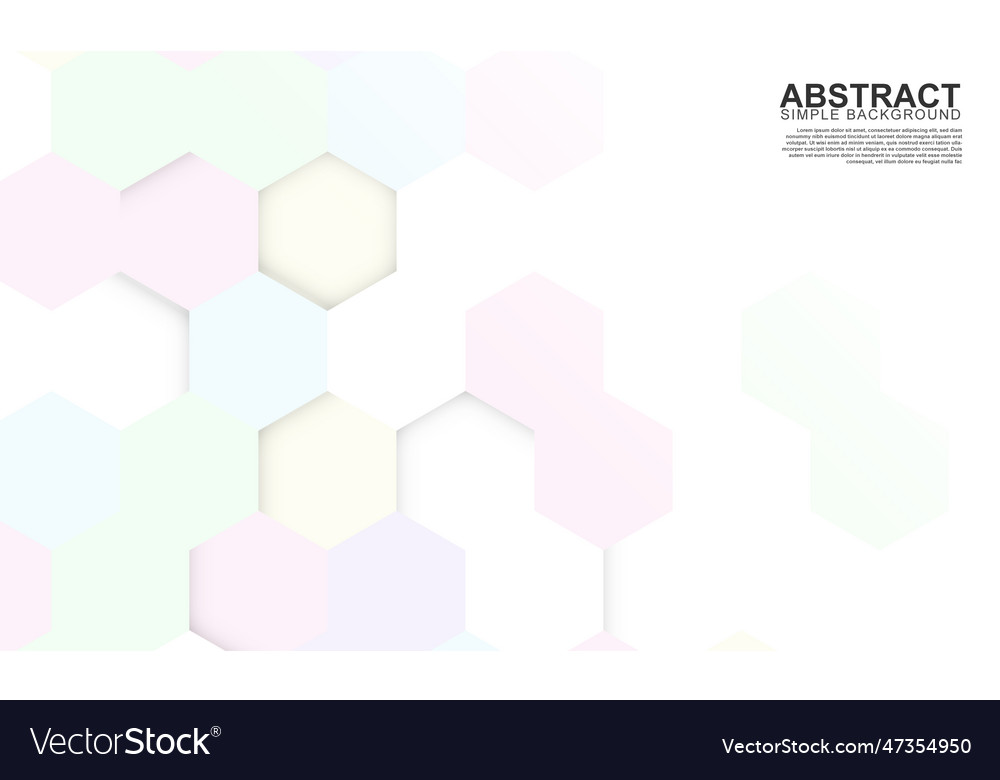 Light hexagonal tiles background abstract pattern vector image Light hexagonal tiles background abstract pattern