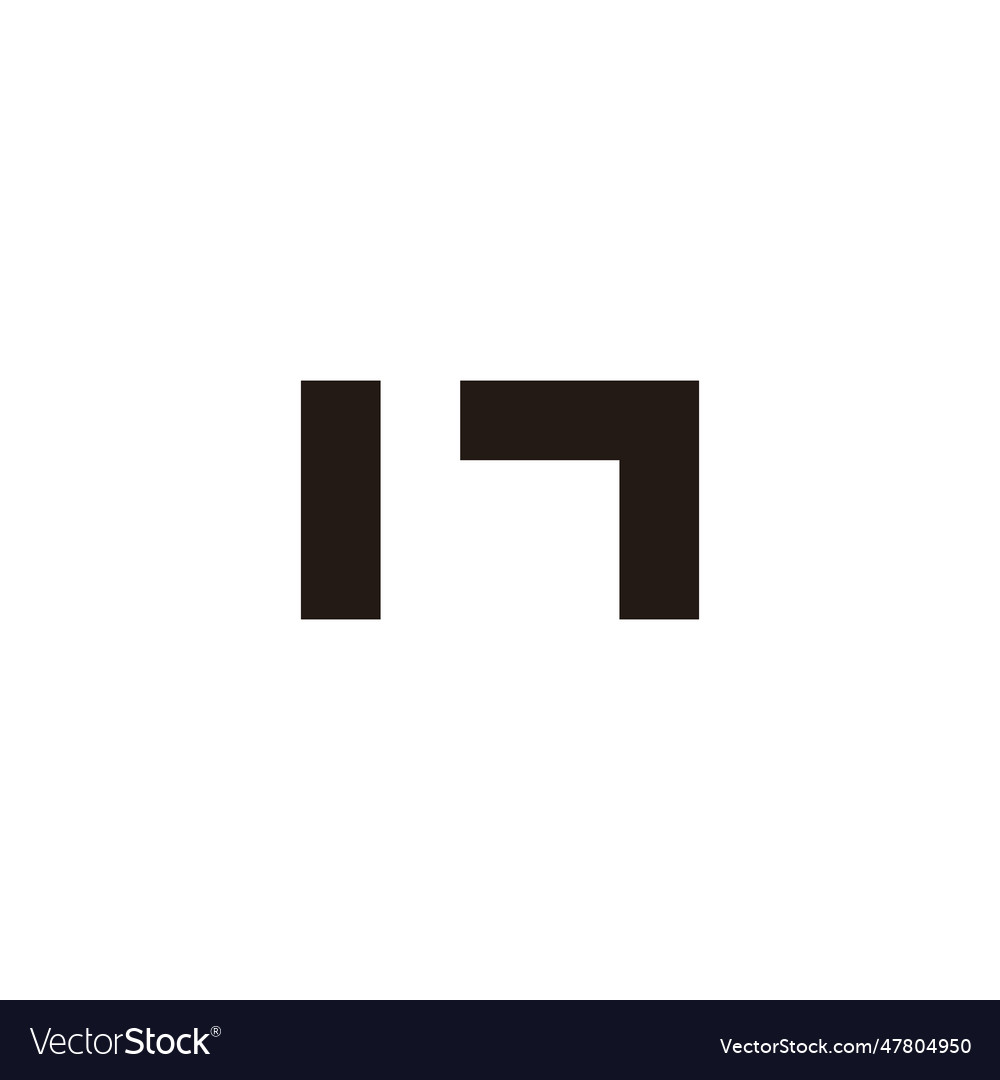 Number 17 square simple geometric symbol