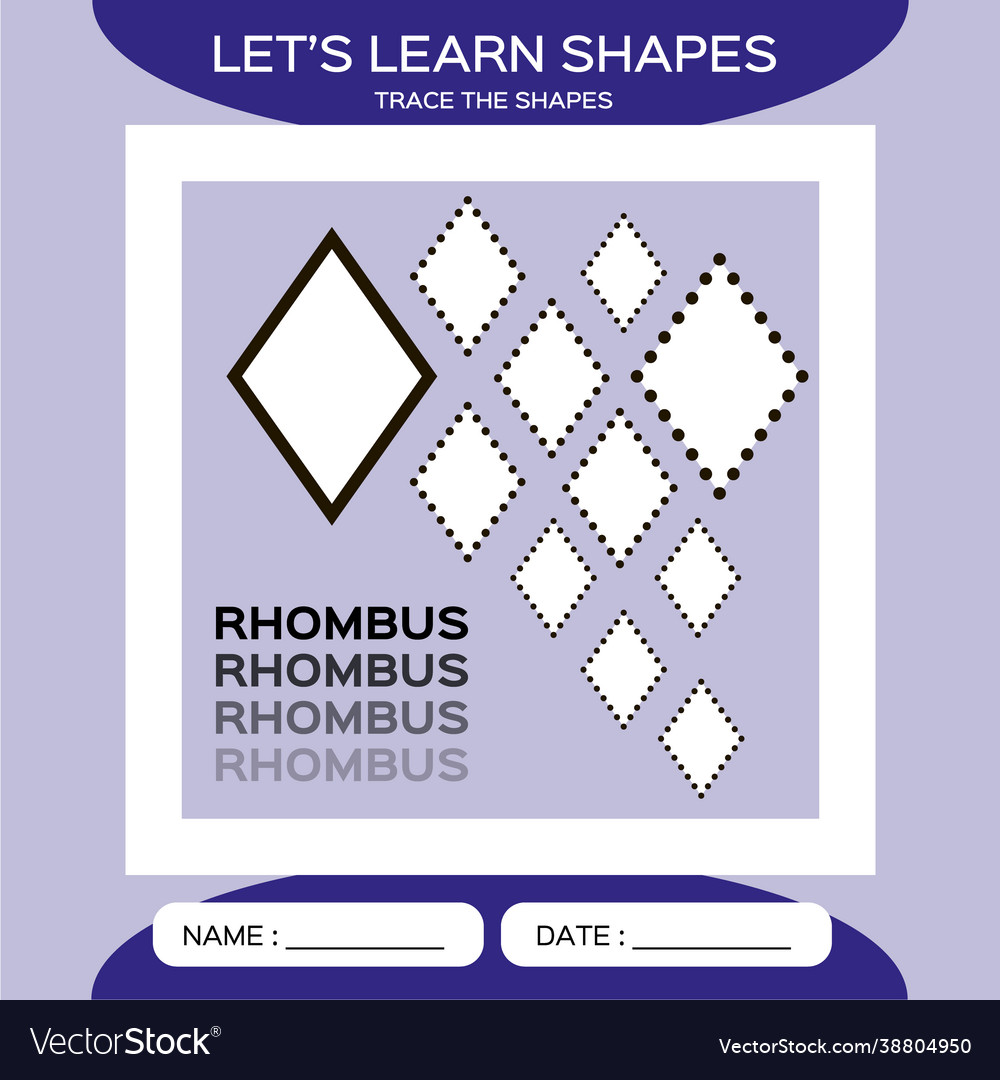 Rhombus grundlegende geometrische Formen Elemente vector image Rhombus grundlegende geometrische Formen Elemente