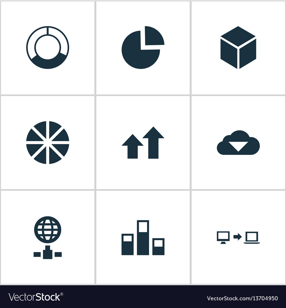 Set of simple analysis icons