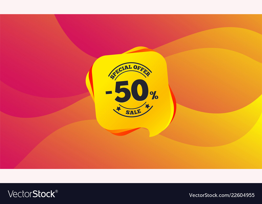 50 percent discount sign icon sale symbol