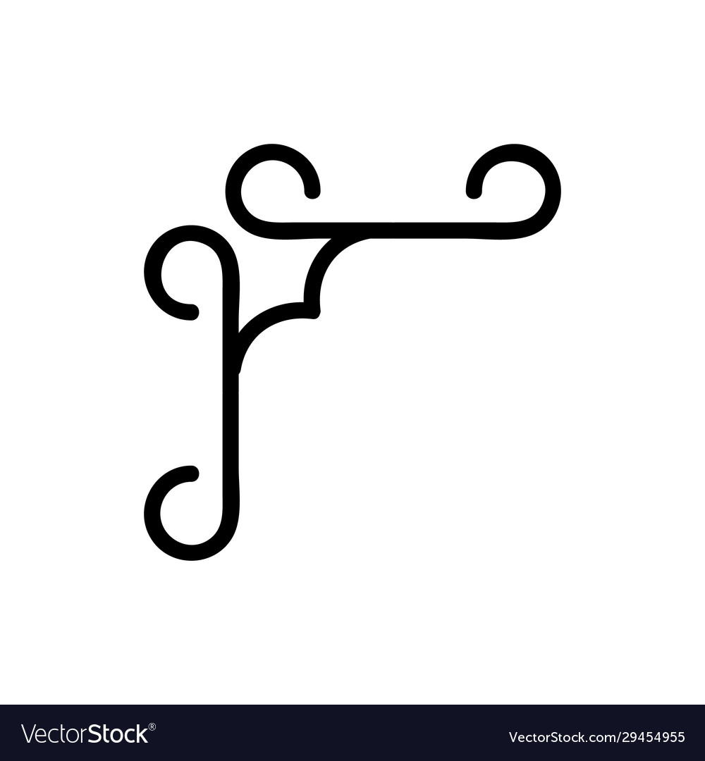 Border corner frame is icon isolated vector image Border corner frame is icon isolated