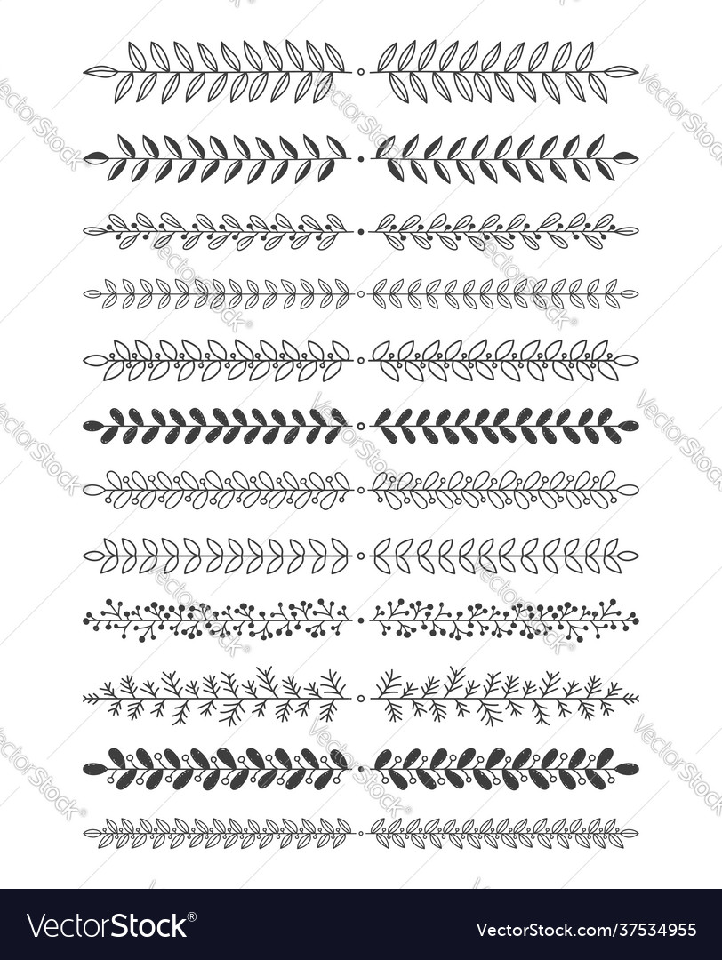 Hand drawn dividers Royalty Free Vector Image - VectorStock