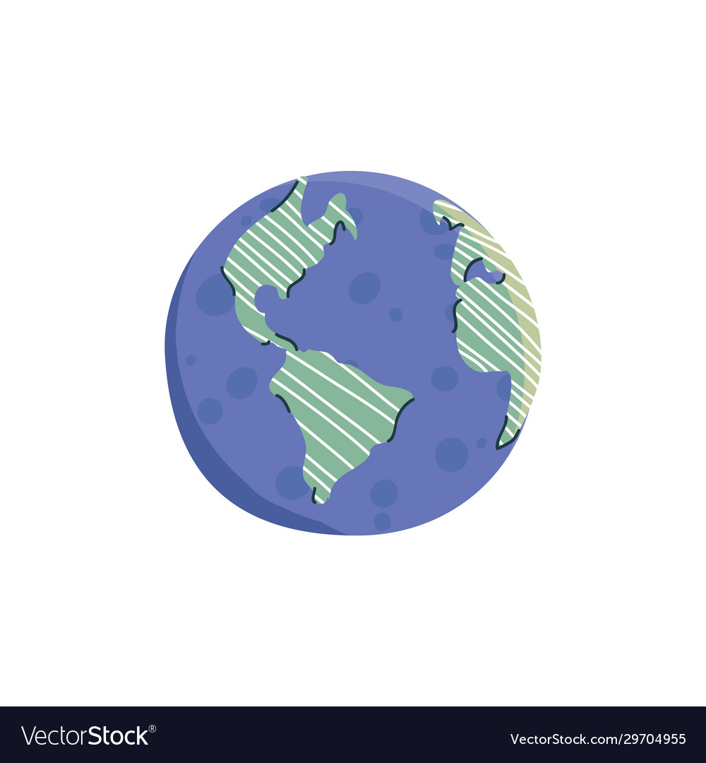 Isolated world sphere line and fill style icon