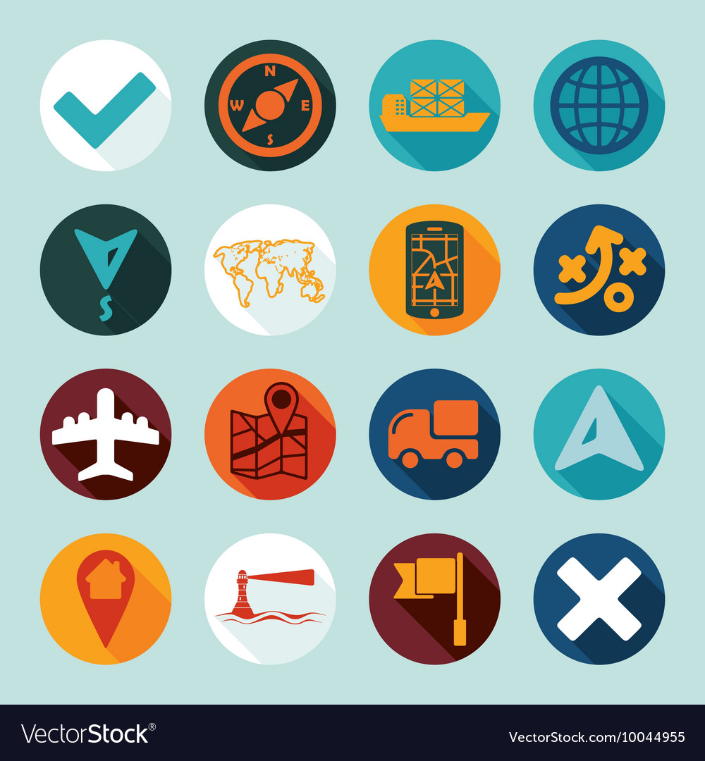 Set of navigation icons