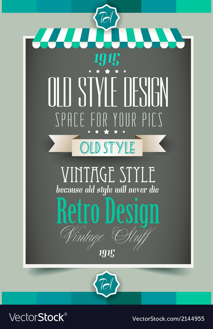 vintage retro page template royalty free vector image