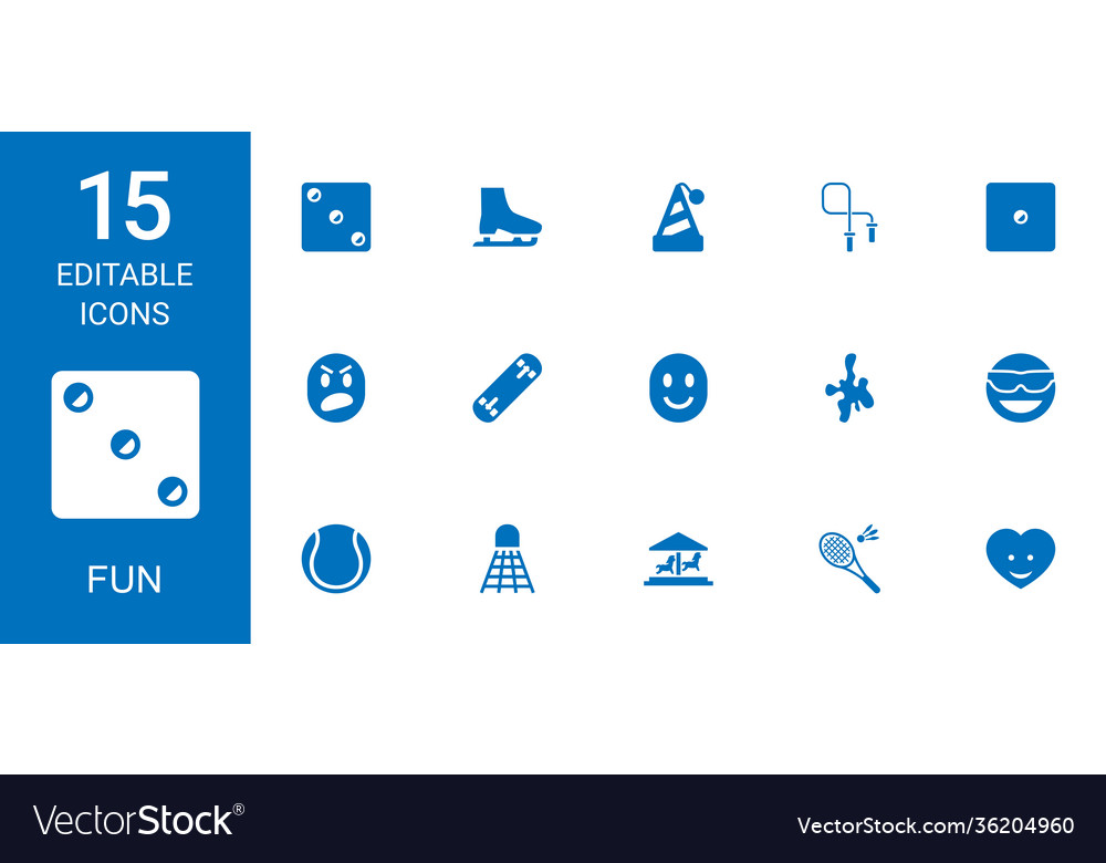 15 fun icons Royalty Free Vector Image - VectorStock