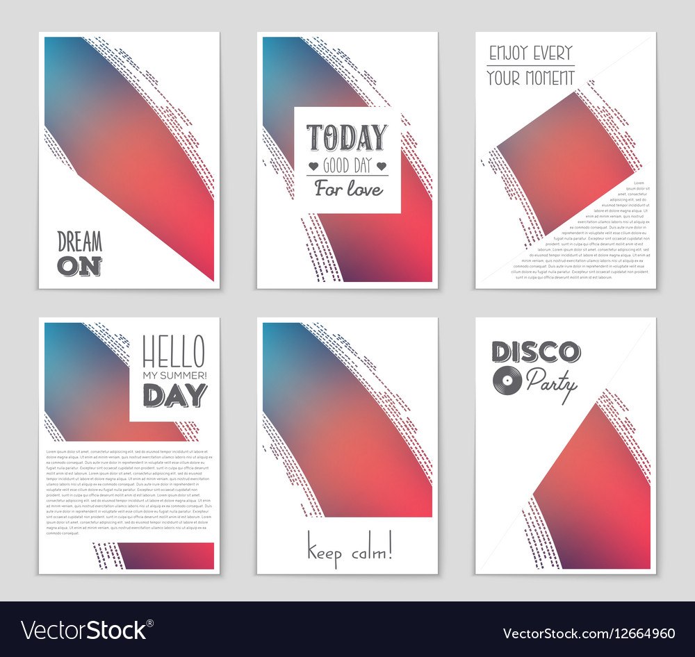 Abstract layout background set for art