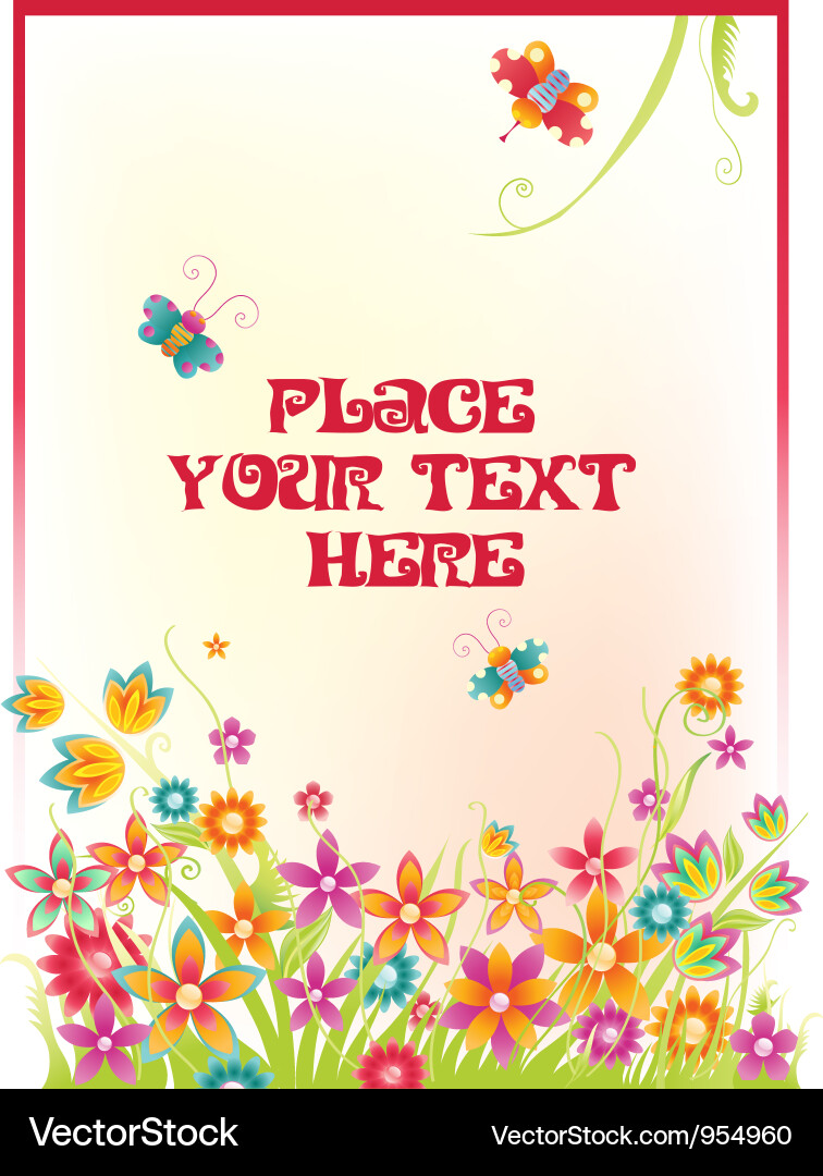 Background with flowers Royalty Free Vector Image